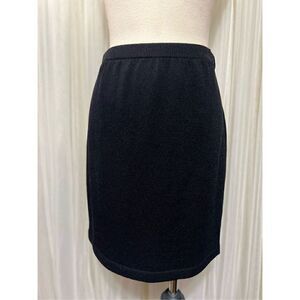 Black Santana Knit Straight Skirt Size Small